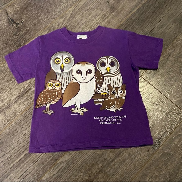 Vintage T Shirt Owls Errington British Columbia Tourist shirt - Picture 1 of 8